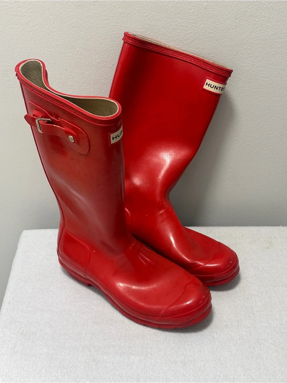 Kids Hunter Rain Boots Girls 7/ Boys 8 Fair Condition See Pictures